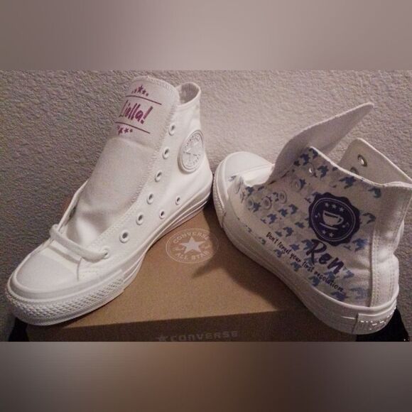 Brand New All Star Colors R HI 1CK314 All White Sneakers Size 5”